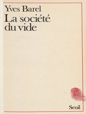 cover image of La Société du vide